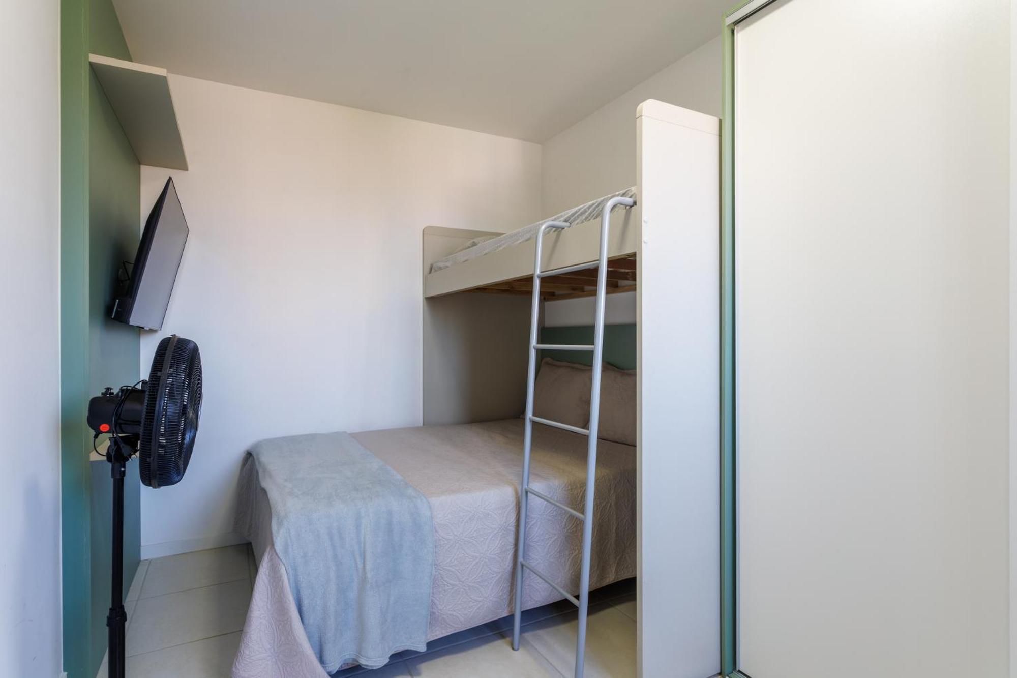 Apartmán Apartamento 150M Da Praia Com Sacada, Wi-Fi Ar Condicionado, Piscina, Portaria 24H, Playground E Vaga De Garagem Piçarras Pokoj fotografie