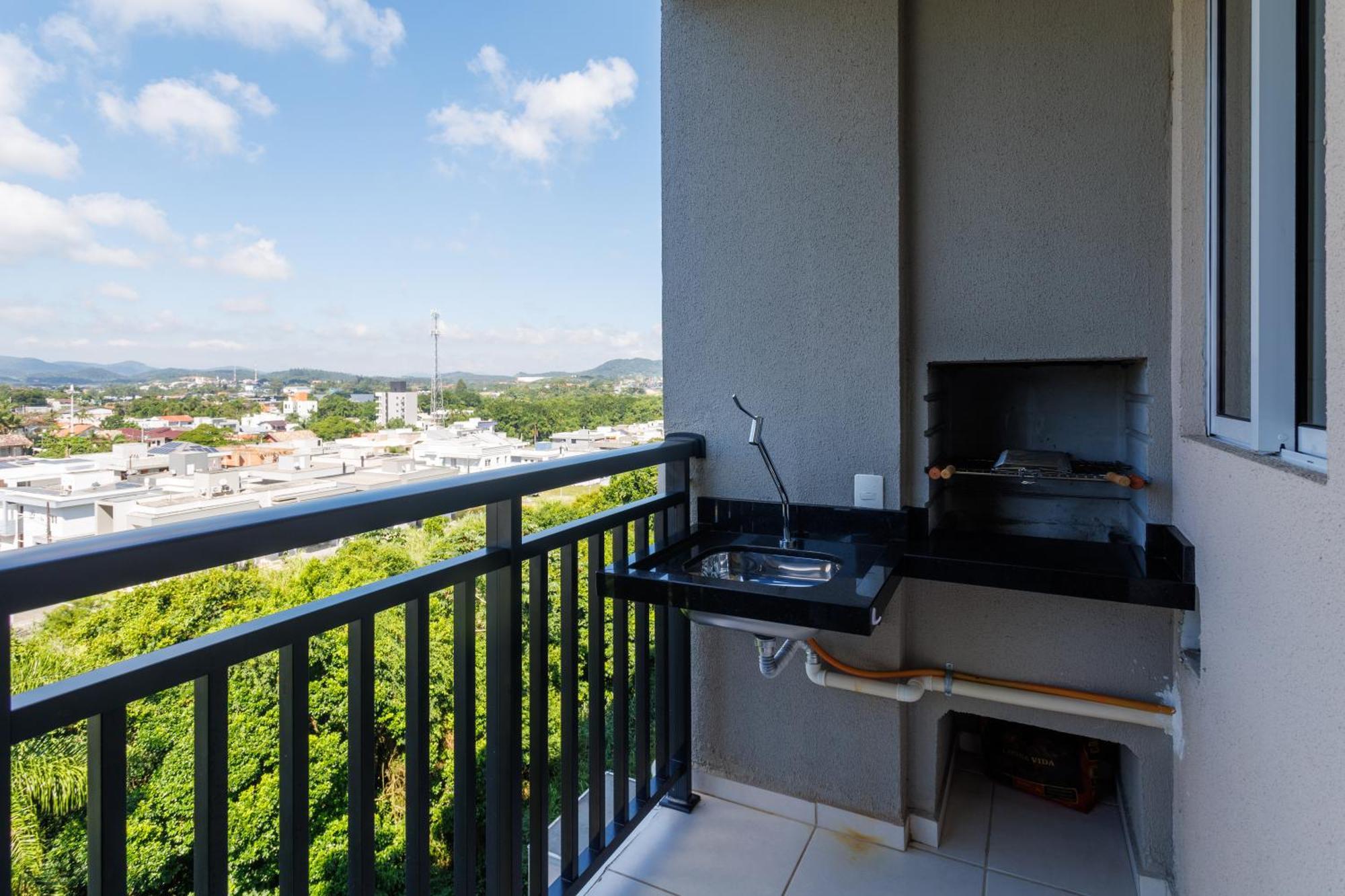 Apartmán Apartamento 150M Da Praia Com Sacada, Wi-Fi Ar Condicionado, Piscina, Portaria 24H, Playground E Vaga De Garagem Piçarras Pokoj fotografie