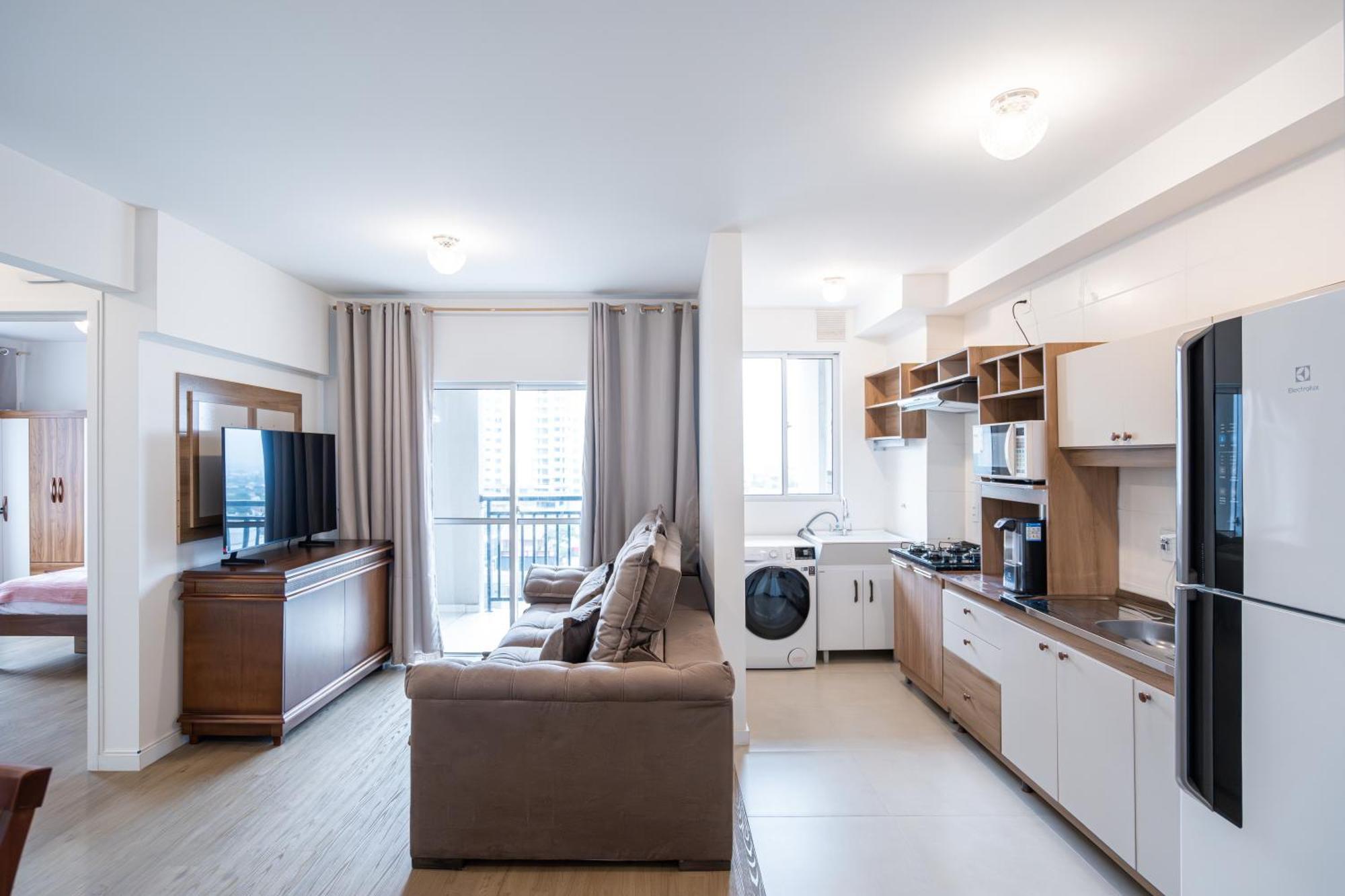 Apartmán Apartamento 150M Da Praia Com Sacada, Wi-Fi Ar Condicionado, Piscina, Portaria 24H, Playground E Vaga De Garagem Piçarras Pokoj fotografie