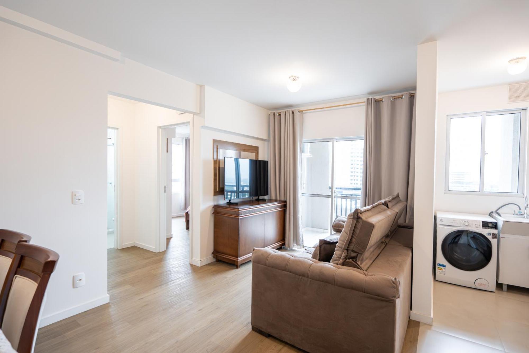 Apartmán Apartamento 150M Da Praia Com Sacada, Wi-Fi Ar Condicionado, Piscina, Portaria 24H, Playground E Vaga De Garagem Piçarras Pokoj fotografie