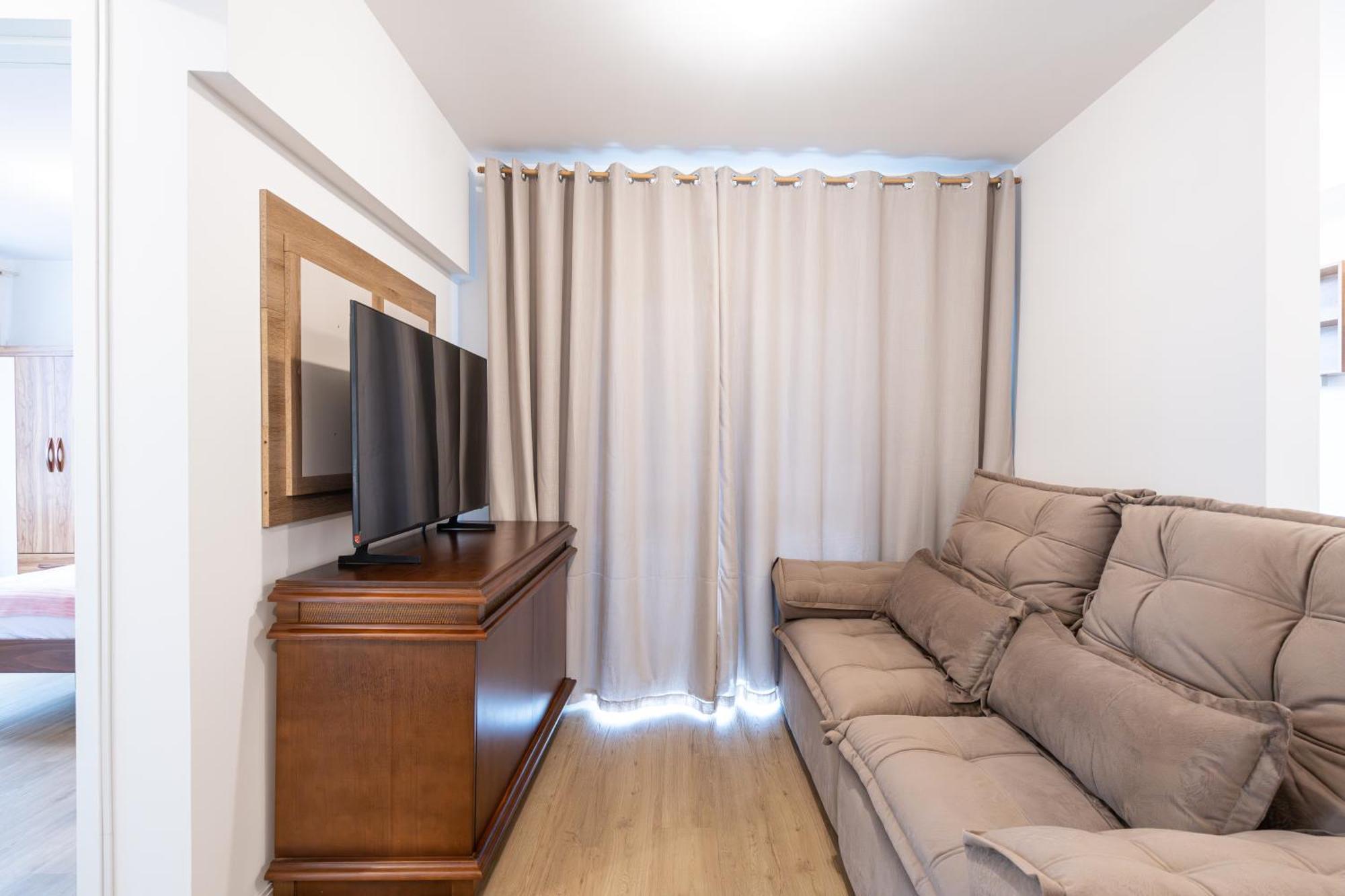 Apartmán Apartamento 150M Da Praia Com Sacada, Wi-Fi Ar Condicionado, Piscina, Portaria 24H, Playground E Vaga De Garagem Piçarras Pokoj fotografie