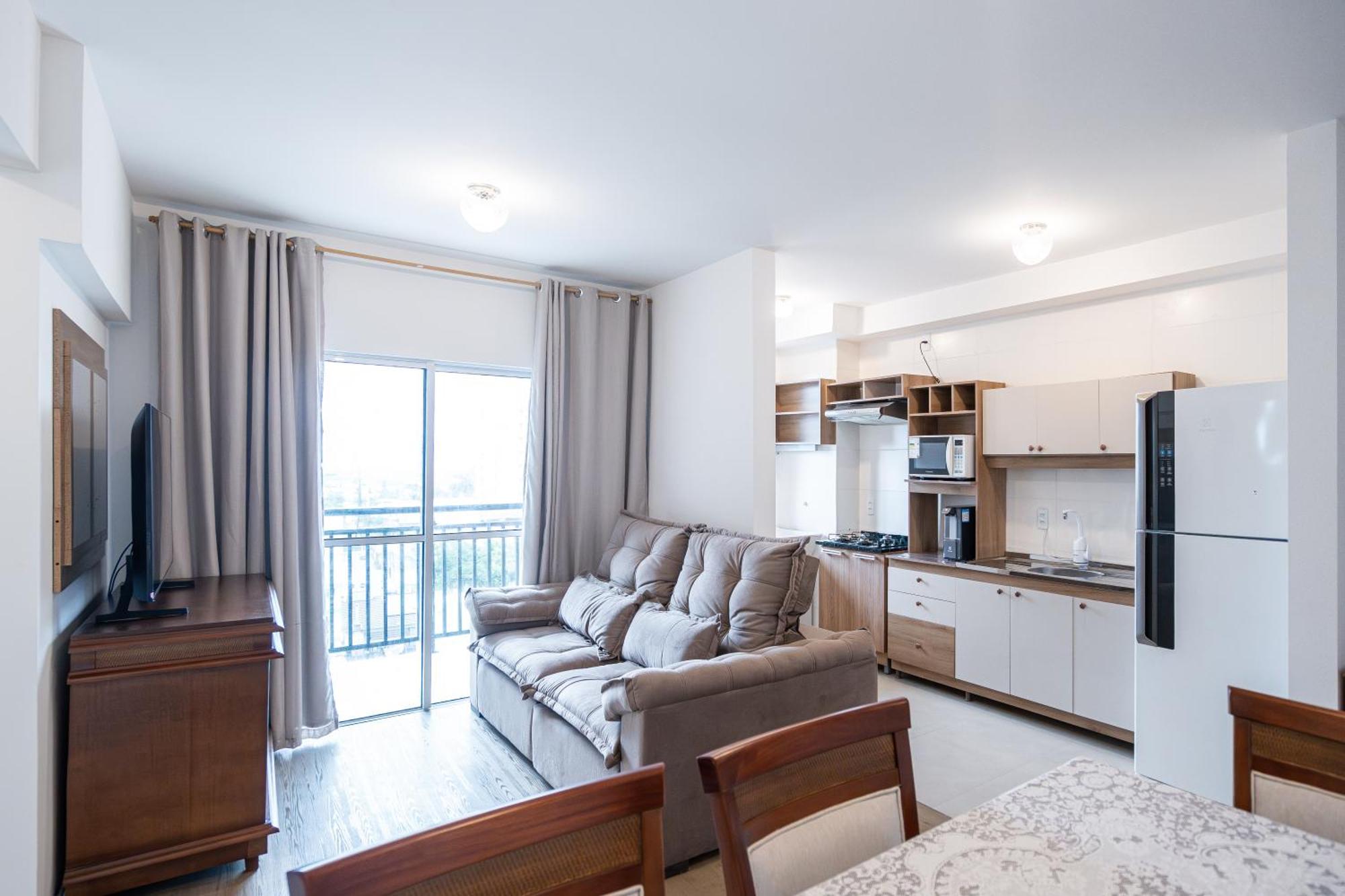 Apartmán Apartamento 150M Da Praia Com Sacada, Wi-Fi Ar Condicionado, Piscina, Portaria 24H, Playground E Vaga De Garagem Piçarras Pokoj fotografie